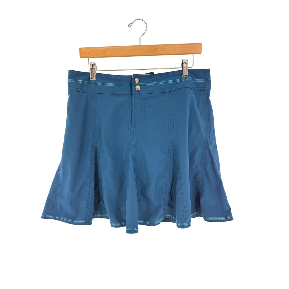 Title Nine Skort Women 8 Teal Blue Athletic Zip Pockets Tennis Pickleball